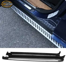 4car-5-rb-bx318 4caroption Fits 18-24 Bmw X3 G01 Running Board Side Step Nerf Bars Pair Aluminum