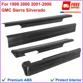 Bl285 7blacksmiths Rocker Panel Guard Crew Cab Compatible With 1999 2000 2001-2006 Sierra Silverado