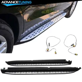 X166 Advancetuning 840355553956 Fits 13-19 Benz Gl-class Oe Style Side Step Nerf Bar Running Boards With Led