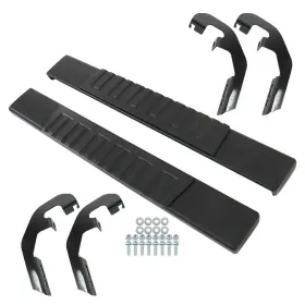 1120620 Aftermarket Black Power Coating Running Board For 19-24 Silverado/sierra Truck Side Step 6 Inch