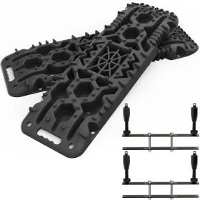 Attm108b All-top Traction Boards 2pcs Recovery Kit Jack Base Overlanding Black