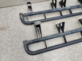 122.am1604 American Motors 2003-2009 Hummer H2 Running Board Rock Rail Slider Step Bar Pair Oem Decent Cond #2