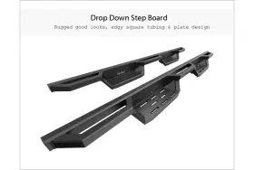 Ia04nae9b Apg For Ram 1500 19-24 6 Inch St Drop Style Cab Length Black Rectangular Nerf Bars