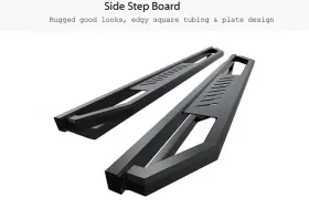 Ia10saj6b Apg For Jeep Wrangler Jk 2018 2 Inch Square Tube Black Side Armors