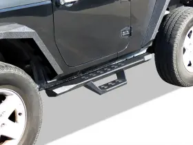 Ib-2j893w Aps Black Overland Slider Drop Steps Fit07-18 Jeep Wrangler Jk 2dr