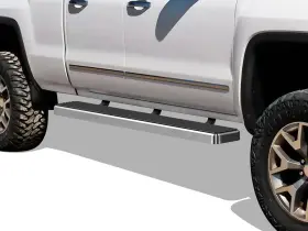 Ib-c6195a Aps Running Boards 6 Inches Fit 07-18 Silverado Sierra Double Cab