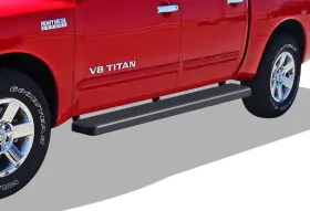 Ib-n6050b Aps Running Boards 6-inch Matte Black Fit 04-24 Nissan Titan Crew Cab