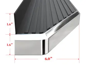 Ib-nr972x Aps Premium 6 Inch Polished Side Steps Fit 13-21 Nissan Pathfinder #3