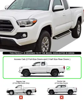 Ib-tr056a Aps Iboard Running Boards Style Fit 05-23 Tacoma Extended Access Cab #2