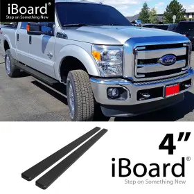 Ibo-4b011 Aps Running Board Side Step 4in Black Fit Ford F250/f350 Superduty Crew Cab 99-16