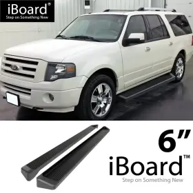 Ibo-rbr925 Aps Running Board Style Side Step 6in Black Fit Ford Expedition El 07-17