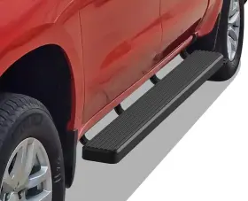 Po737425lt Aps 6-inch Black Aluminum Running Boards Side 19-22 Chevy Silverado Gmc Sierra