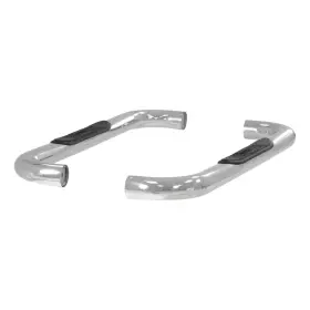 204018-2 Aries 3in Round Polished Stainless Truck Steps Boards Nerf Bars Part#
