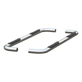 204054-2 Aries 3in Round Polished Stainless Truck Steps Boards Nerf Bars Part#