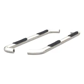 205044-2 Aries 3in Round Polished Stainless Truck Steps Boards Nerf Bars Part#