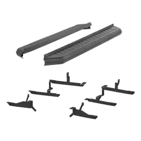 2061035 Aries Aerotread 5 Inch X 73 Black Aluminum Running Board Steps