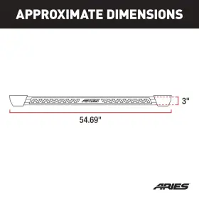 2074102 Aries Rocker Steps Black Steel Running Board Guards #3