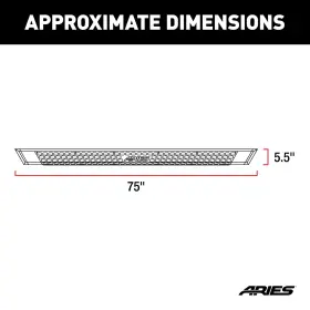 2556056 Aries Advantedge Black Aluminum 75-inch Truck Running Boards #3