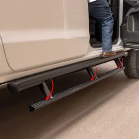 3047953 Aries 79 Inch Powered Running Boards For Select Toyota Tacoma Crew