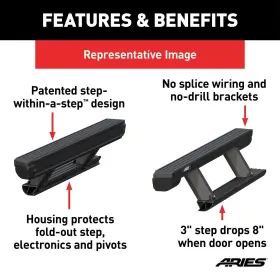 3047975 Aries Actiontrac 79 Inch Powered Running Boards For Select Jeep Gladiator #3
