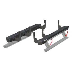 3048103 Aries Actiontrac 69.6 Inch Powered Running Boards Side Steps Black Part#