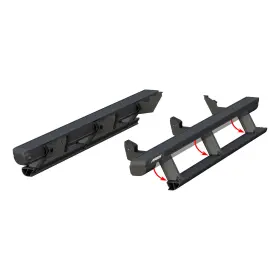 3048351 Aries Actiontrac 87.6 Inch Retractable Running Boards Side Steps Black