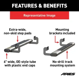 4444024 Aries 53 Inch Polish Stainless Oval Side Bars For Select Ford F250 To F550 #3