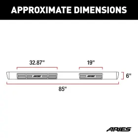 4445044 Aries 6in Black Oval Steps For Select Ram 1500/2500/3500 Crew Or Quad Cab #3