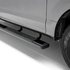 4445045 Aries 91 Inch Black Aluminum Oval Side Bars For Select Silverado Sierra Hd