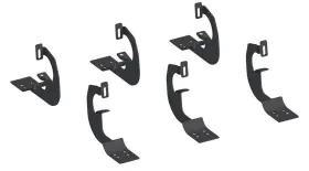 4490 Aries Nerf Bar Bracket Mount Kit Fits 6 Inch Oval Black Chevy Gmc