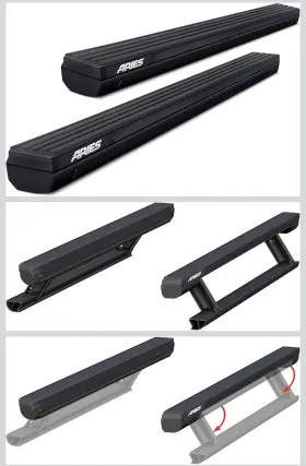 Aries 849055024865 Actiontrac 65 Inch Powered Running Boards