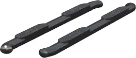 S224053 Aries 4 Inch Black Steel Oval Truck Steps Nerf Bars Running Boards Part#