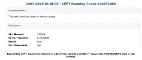 4l0071065 Audi 2007-2015 Q7 - Left Running Board #3