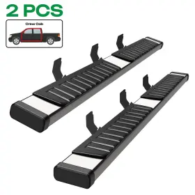 8030-dg191-ss Ausum Motor 6.4ftft Running Boards For 2009-2023 Dodge Ram 1500 Crew Cab Side Steps Nerf Bar