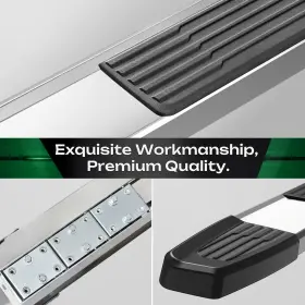 8056-cv078-ss Ausum Motor 6.2ftft Side Step For 07-18 Silverado Sierra 1500 2500 Hd Crew Cab Running Boards #2