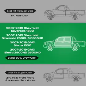 8056-cv078-ss Ausum Motor 6.2ftft Side Step For 07-18 Silverado Sierra 1500 2500 Hd Crew Cab Running Boards #3