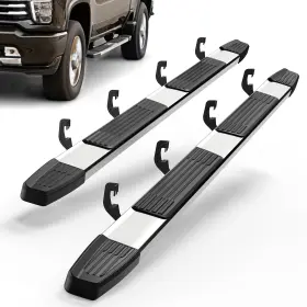 8056-cv078-ss Ausum Motor 6.2ftft Side Step For 07-18 Silverado Sierra 1500 2500 Hd Crew Cab Running Boards
