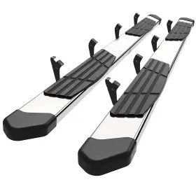 8082-ty048-ss Ausum Motor 6 Inch Running Board For 2007-2021 Toyota Tundra 4 Door Double Cab Nerf Bar Silver