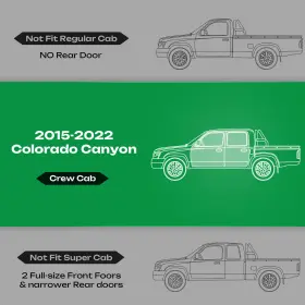 8138-cv156-mb Ausum Motor For 2015-2022 Gmc Canyon Chevy Colorado Crew Cab 6 Inch Running Boards Nerf Bars Bk #3