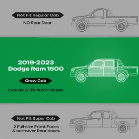8138-dg196-ss Ausum Motor 6 Inch Running Boards For 2019-2023 Dodge Ram 1500 Crew Cab Side Steps Nerf Bar #2