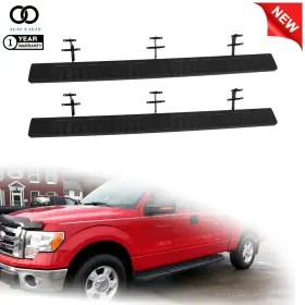 Apo235808 Autoooparts For Ford F-150 F-250 F-350 2015-2022 2023 Rh Lh Running Board Black Rectangular