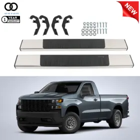 Apo235912 Autoooparts For Chevy Silverado Gmc Sierra 1500 2500hd 2019-2022 Running Board 6 Inch Step Bars