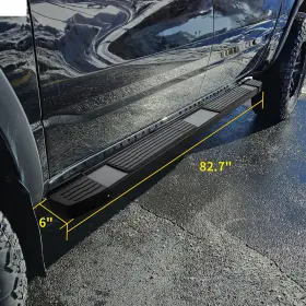 Autosaver88 197839715431 Running Board For 2019-24 Chevy Silverado/sierra Crew Cab 6 Inch Side Step Bars Blk #3