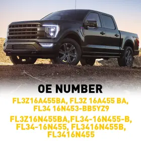 16n453-bc5yz9 Auxito Fl34 Fits For 2015-2022 Ford F150 Black 2x Left&right Side Rear Running Board End Cap #2