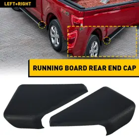 16n453-bc5yz9 Auxito Fl34 Fits For 2015-2022 Ford F150 Black 2x Left&right Side Rear Running Board End Cap