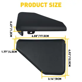 Fl3416n455b Auxito Left Driver Running Side Board End Rear Cap Fits For 2015-2022 Ford F150 Black D #2