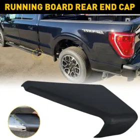 Fl3416n455b Auxito Left Driver Running Side Board End Rear Cap Fits For 2015-2022 Ford F150 Black D