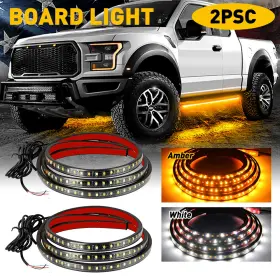 Tbdt-wy-1.5m-eaa Auxito 2pc Led 60 Inch Running Board Light Side Step Strip Bar Turn Signal Lamp Amber White