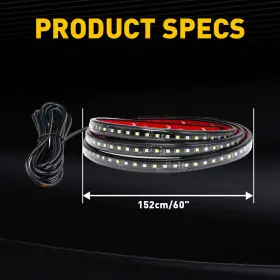 Xpd-wwd-68411 Auxito 2 Running Led Board Light Drl Side Step Strip 60 Bar Inch/60 Inch Bright Amber White #2