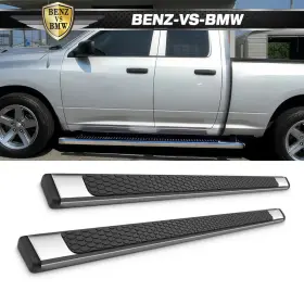 Bnz-5-ssb-dl-dr09qc-ss Benz-vs-bmw Fits 09-23 Dodge Ram Quad Cab 78 Inch Oe Style Side Step Bar Running Board 2pcs